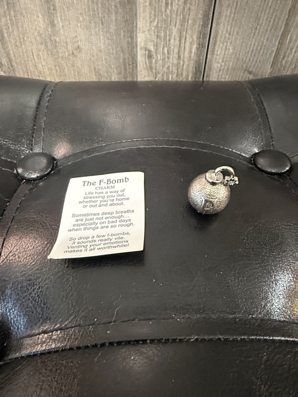 New Ganz Tiny Little F-Bomb Pocket Token Charm & Lucky Inspiration Card
